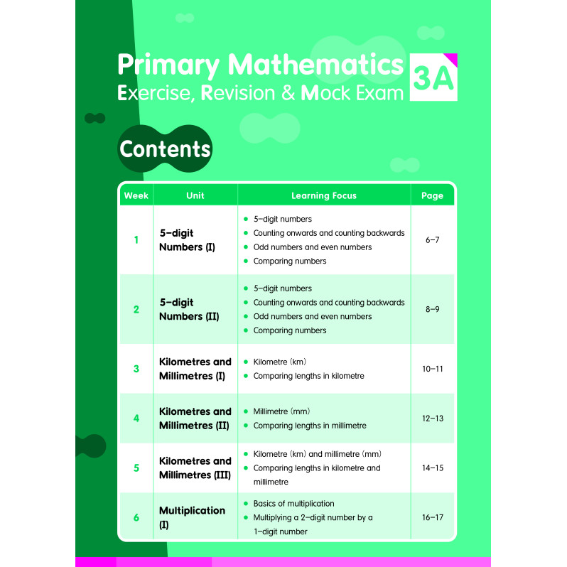 【多買多折】Primary Mathematics:Exercise,Revision & Mock Exam 3A